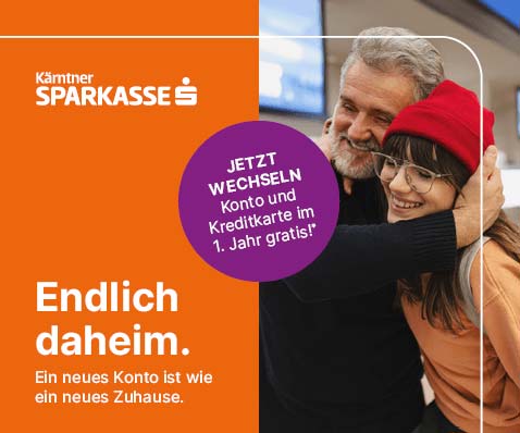 Kärntner Sparkasse. Jetzt Konto wechseln und Kreditkarte im 1. Jahr gratis! Ein neues Konto ist wie ein neues Zuhause.